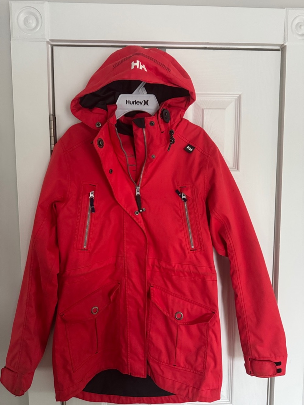 Helly Hansen Vibrant Red Hooded Parka Jacket